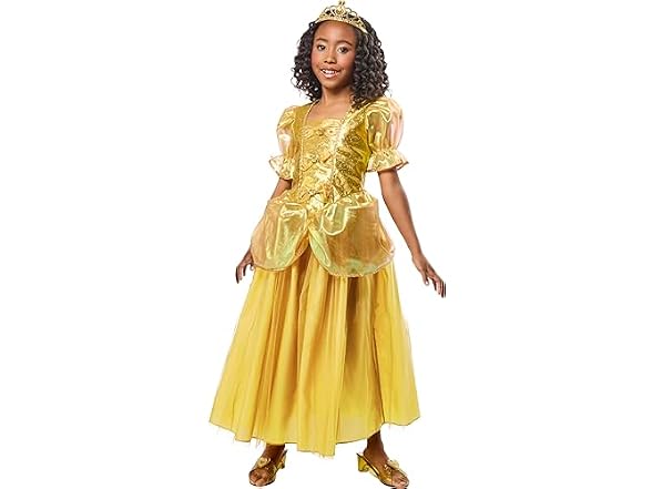Rubies Gold Princess Costume Dress for Kids, XXSmall