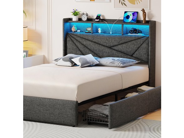 Driftalia Queen Bed Frame with Storage