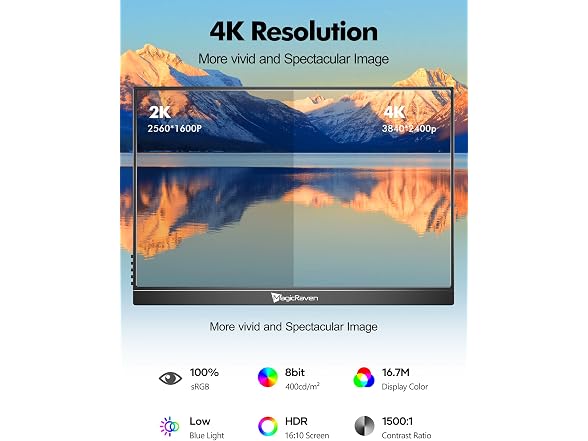 MAGICRAVEN 16in 4K Portable Monitor