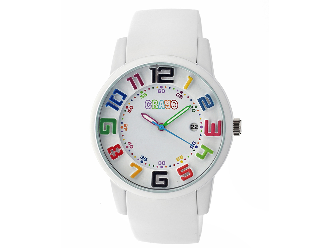 CRAYO Festival Unisex Watch w/ Date - White - Gallery 5