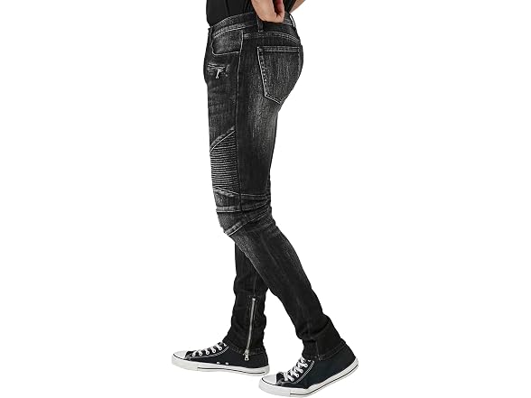 Forever 21 (32) Stretch-Denim Moto Skinny Jeans