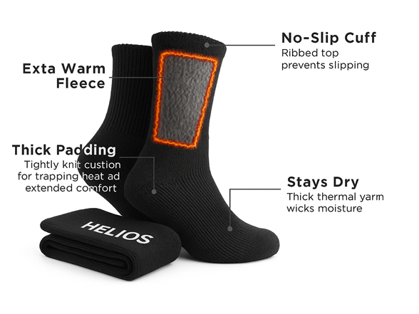HELIOS ALL DAY Thermal Retaining Socks - 2 PAIR