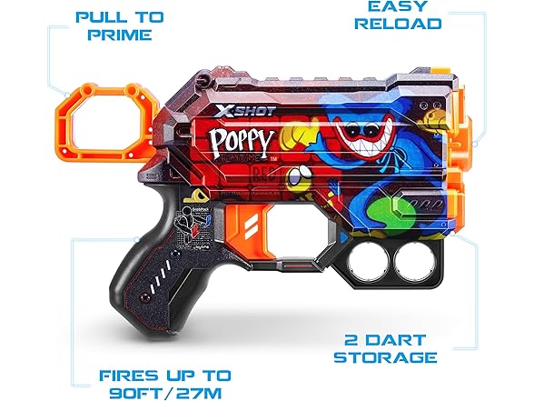 XSHOT Skins Menace Poppy Playtime Dart Baster 2PK