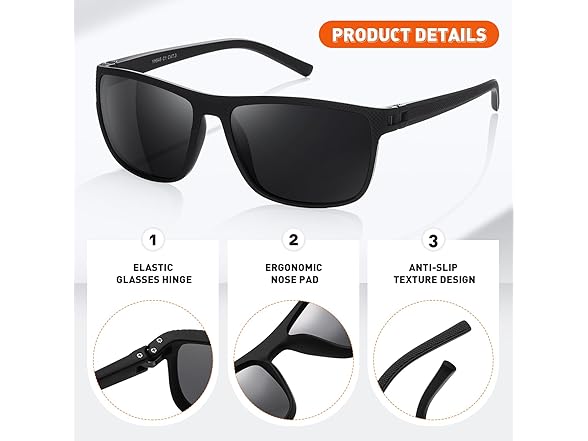 WZERRY Square Polarized Sunglasses Unisex
