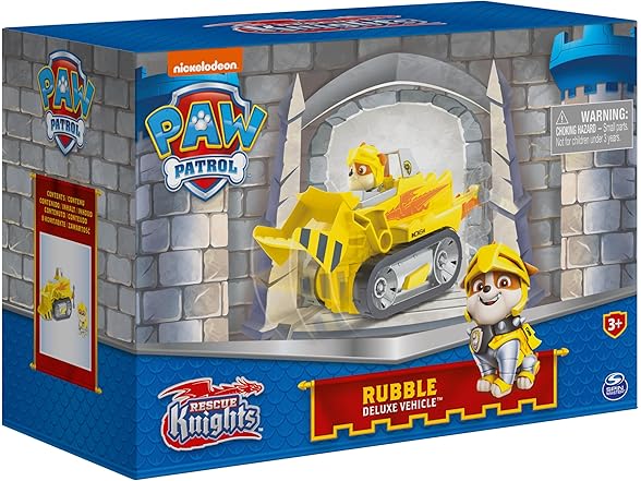 Paw Patrol, Rescue Knights Rubble Transforming Toy Car