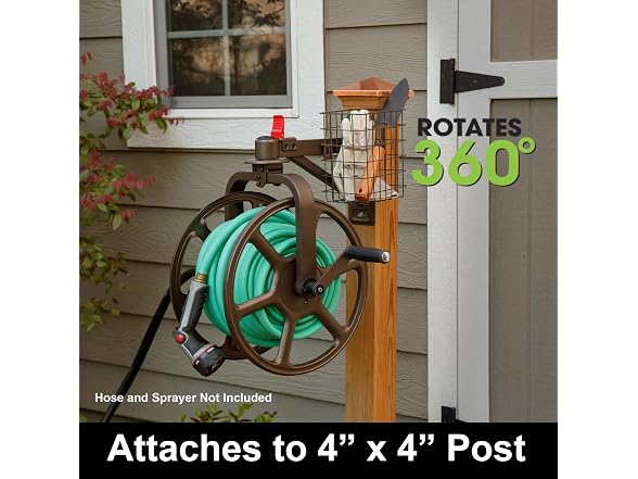 Liberty Garden Single Arm Hose Reel, Bronze