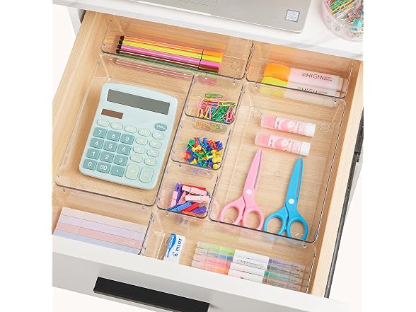 Vtopmart Clear 25 PCS Plastic Drawer Organizer