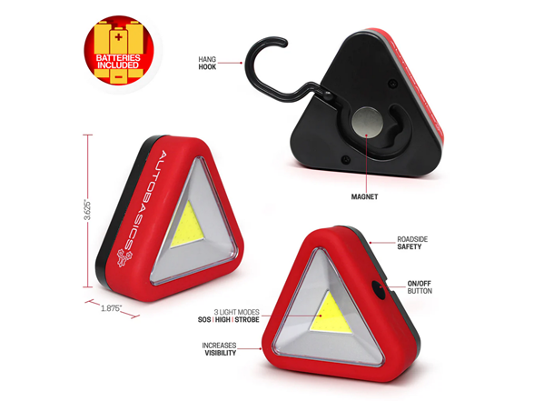 Aduro Roadside LED Safety Triangle Lights 2pk