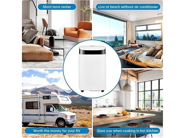 Vossfamul 12,000 BTU (ASHRAE) Portable Air Conditioner