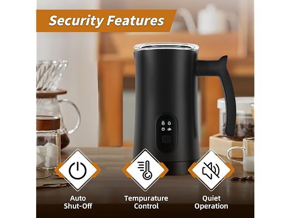 MUMAO Milk Frother, 4-in-1 Electric Milk Steamer