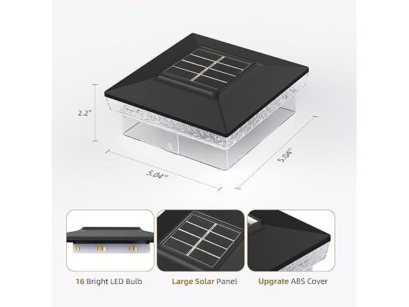 Flyingod Daul Solar Post Light 6Pk