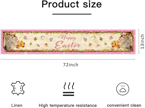 Racenaf Vintage Easter Table Runner