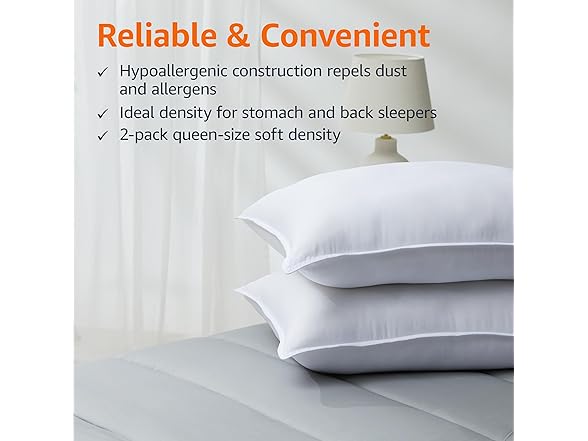 Amazon Basics Down Alternative Pillows