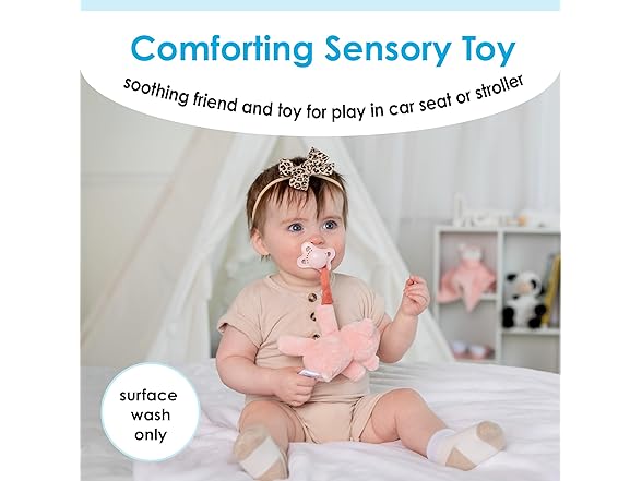 Carter's Fawn Plush Rattle w/Loop Teether