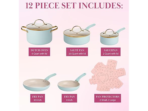 Paris Hilton Nonstick Pots and Pans Set