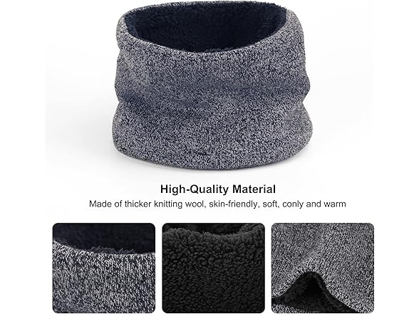 Mysuntown Beanie Hat Scarf Gloves Set Grey