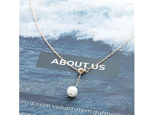 Olbye Pearl Pendant Drop Necklace Choker