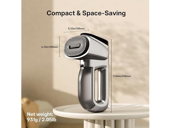 GKJ Handheld Garment Steamer 2-in-1 118ml