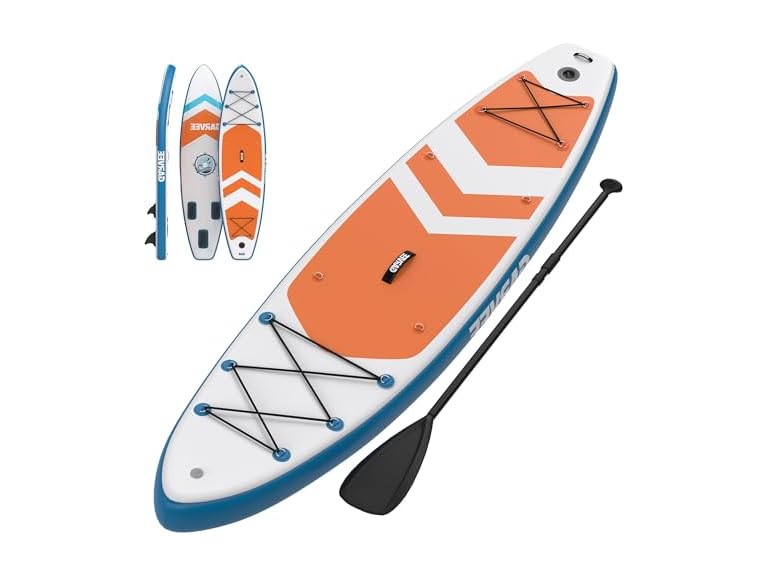 Inflatable Paddle Board for Adults, 11ft/10.6ft Stand Up Paddle Board with Premium Accessories, Non-Slip EVA Deck, Ultra-Light Carry Bag Pump, SUP for Youth & Adults of All Skill Levels