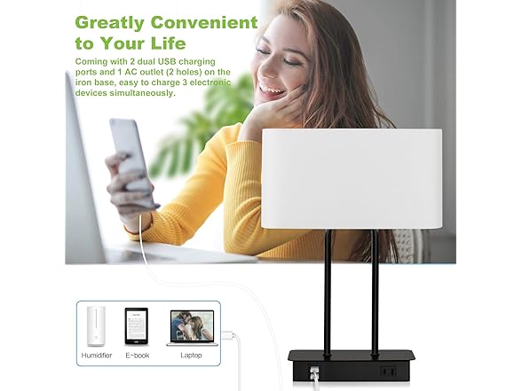 Lakumu Bedside Touch Control Table Lamp