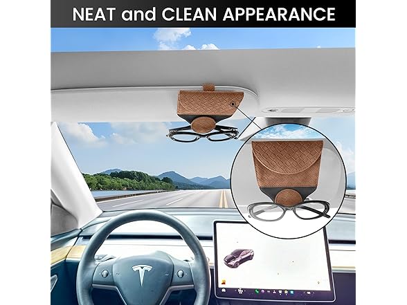 Alllake Sunglass Holder for Car, Gray