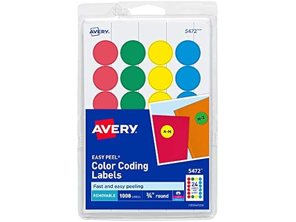 Avery Removable Color-Coding Labels