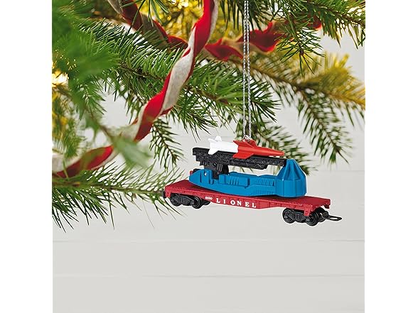 Hallmark Lionel 6650 Missile Car Ornament
