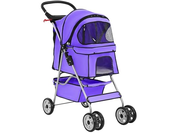 BestPet Pet Stroller Cat Dog Cage Stroll