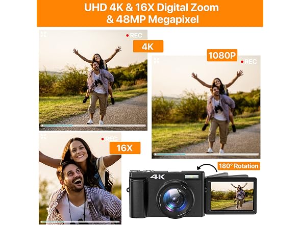 MIRWHAPNG 4K Digital Camera