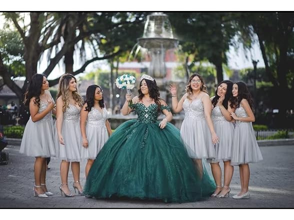 Rjer Women (12) Sparkly Tulle Homecoming Dress