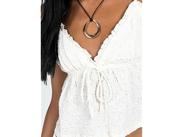 Princess Polly Kellan Crinkle V Neck Crop