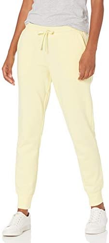 Amazon Essentials Women's Fleece Jogger Sweatpant (Available in Plus Size), Light Yellow, X-Small