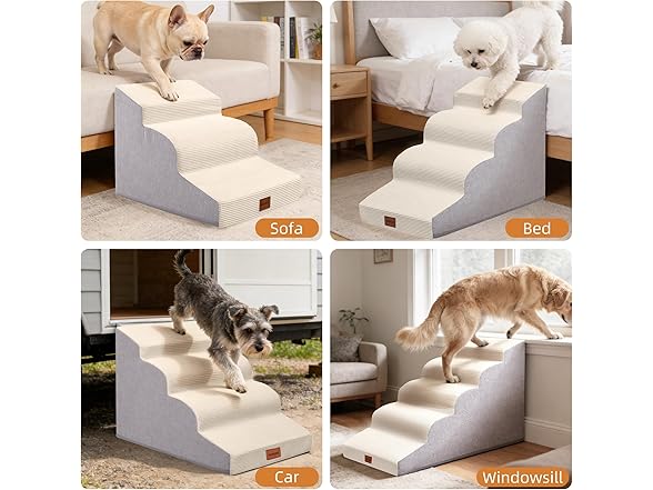 NAPWAYS Dog Stairs for Small Dogs and Cats