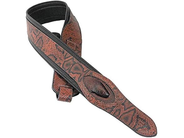 Walker & Williams Copperhead Pattern Padded Guitar Strap