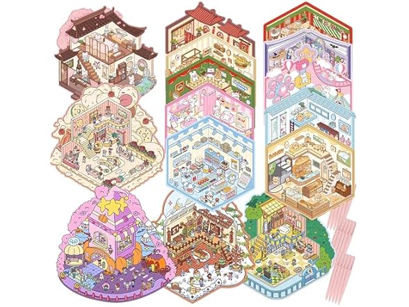 30 Sets DIY 3D House Stickers