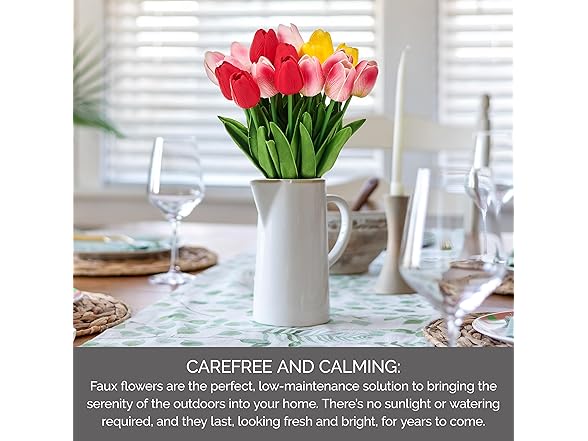 Mikasa Faux Tulips Artificial Flowers - Gallery 6