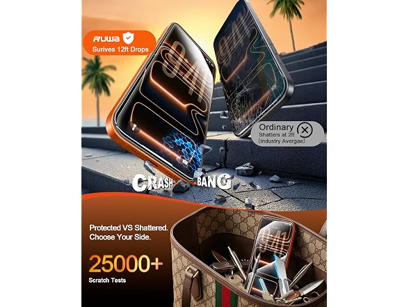 2pk ruwa Screen Protector for iPhone 17