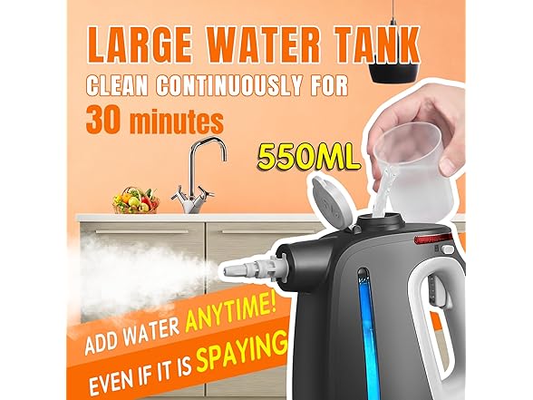 Mdeinu Pressurized Handheld Steam Cleaner