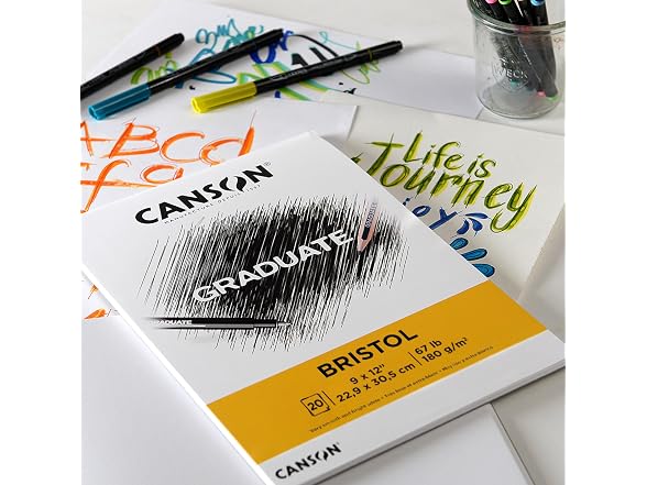 Canson Graduate Bristol Pad, Foldover, 9x12 inch, 20 Sheets