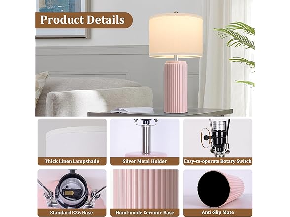 TOBUSA Modern Table Lamps