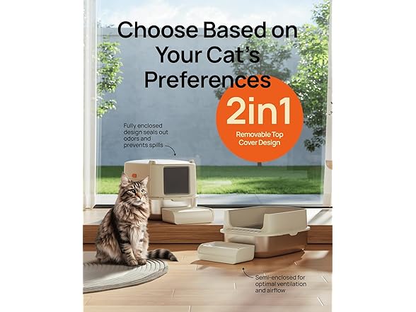 Enclosed Stainless Cat Litter Box