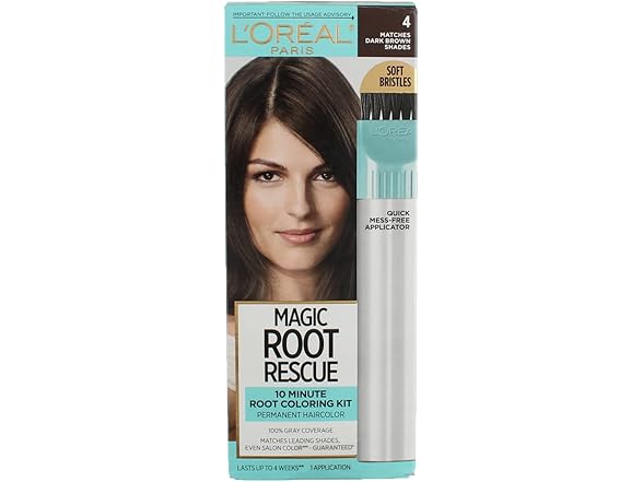 L'Oreal Root Rescue #4 Dark Brown Hair Color, 1ct