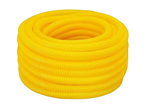 ShurTek® Flexible Corrugated Yellow HDPE Non Split Tubing Wire Loom