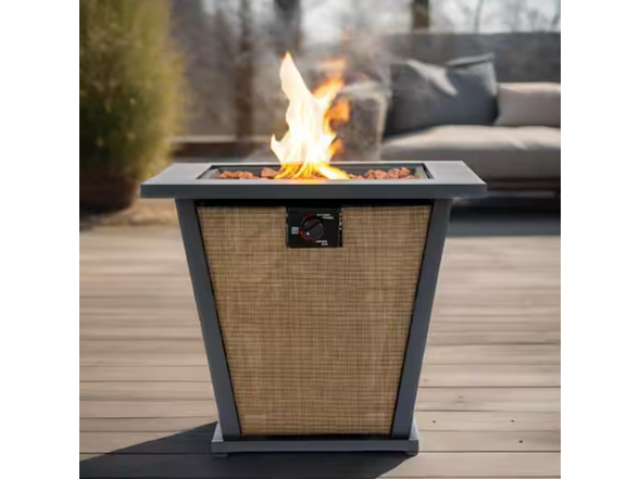 28" Sq 50k BTU Metal Fire Table for Patio