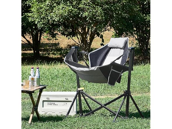 Reclining Camping Chair, 300 lbs Load Camping