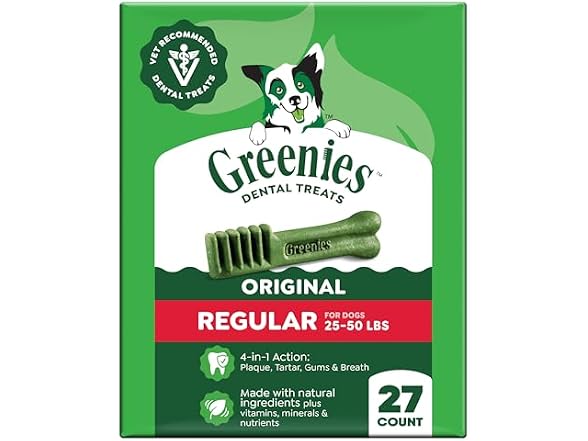 Greenies Regular Dental Dog Treats
