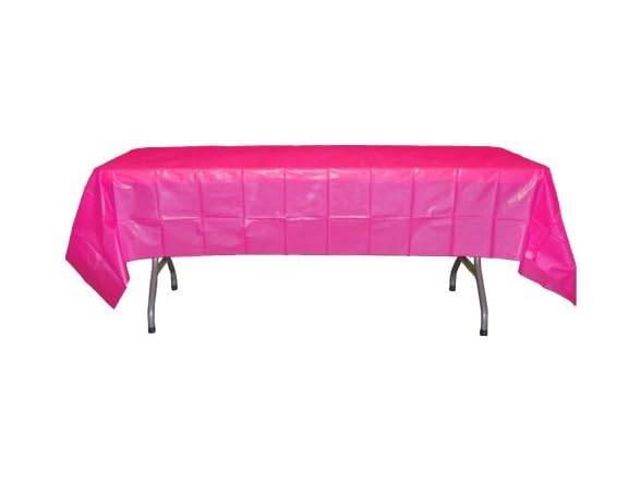 Cerise Plastic Table Cover