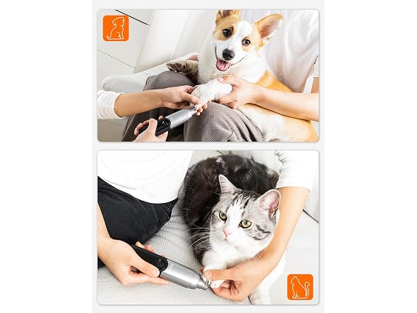 Toozey Dog Nail Grinder with LED Light