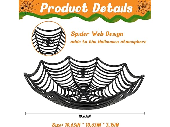 HEKEDES 6 Pcs Halloween Candy Bowl Set