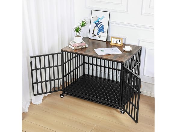 44 Inch Heavy Duty Dog Crate for Large Medium